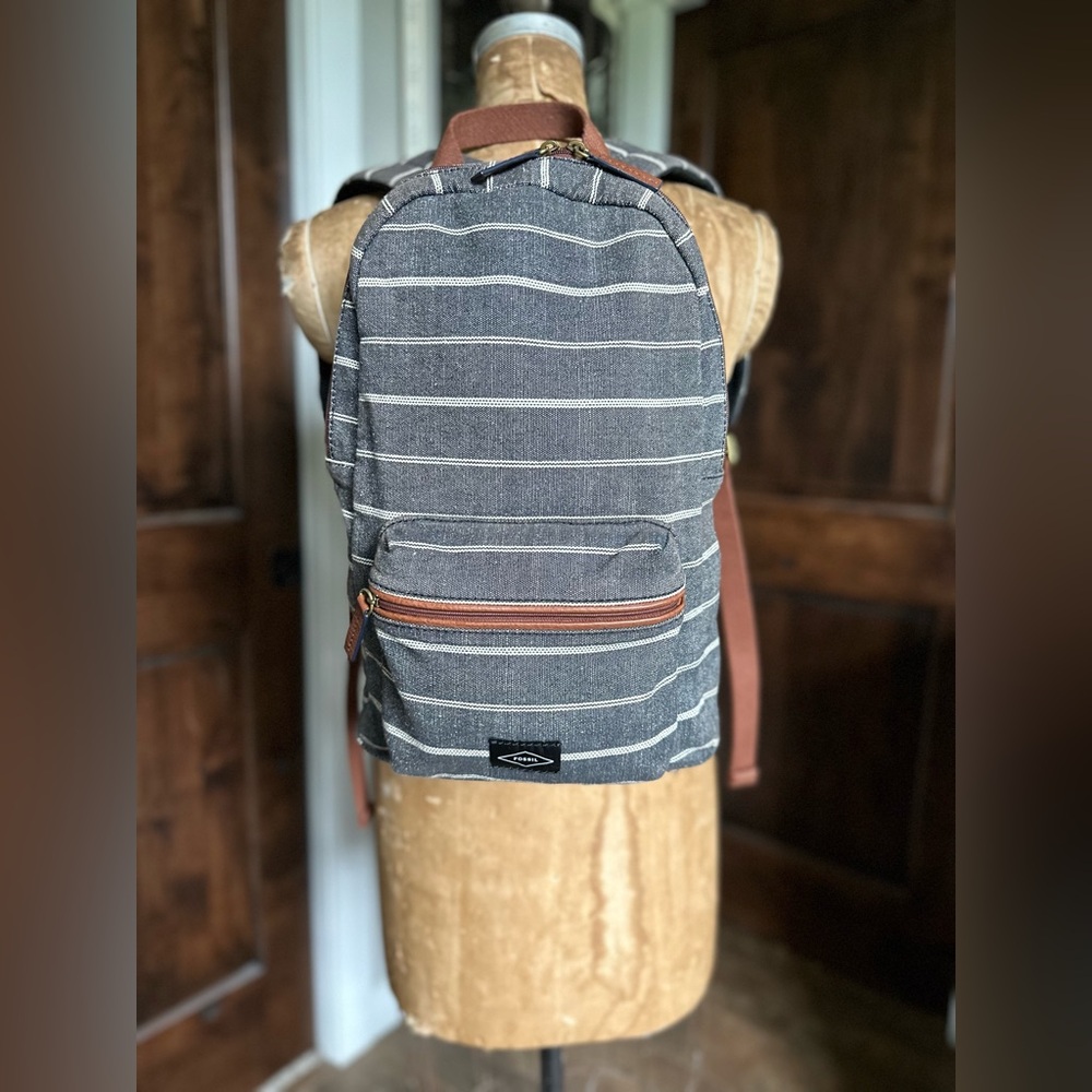 Fossil Canvas Stripe Backpack